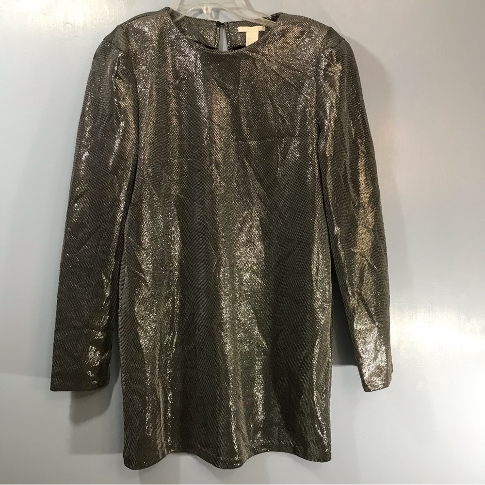 H & M Silver Sparkle Cocktail Dress New